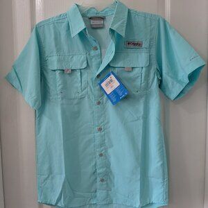 Columbia Bahama Short Sleeve Fishing Shirt Youth Large Omni-Shade NWT